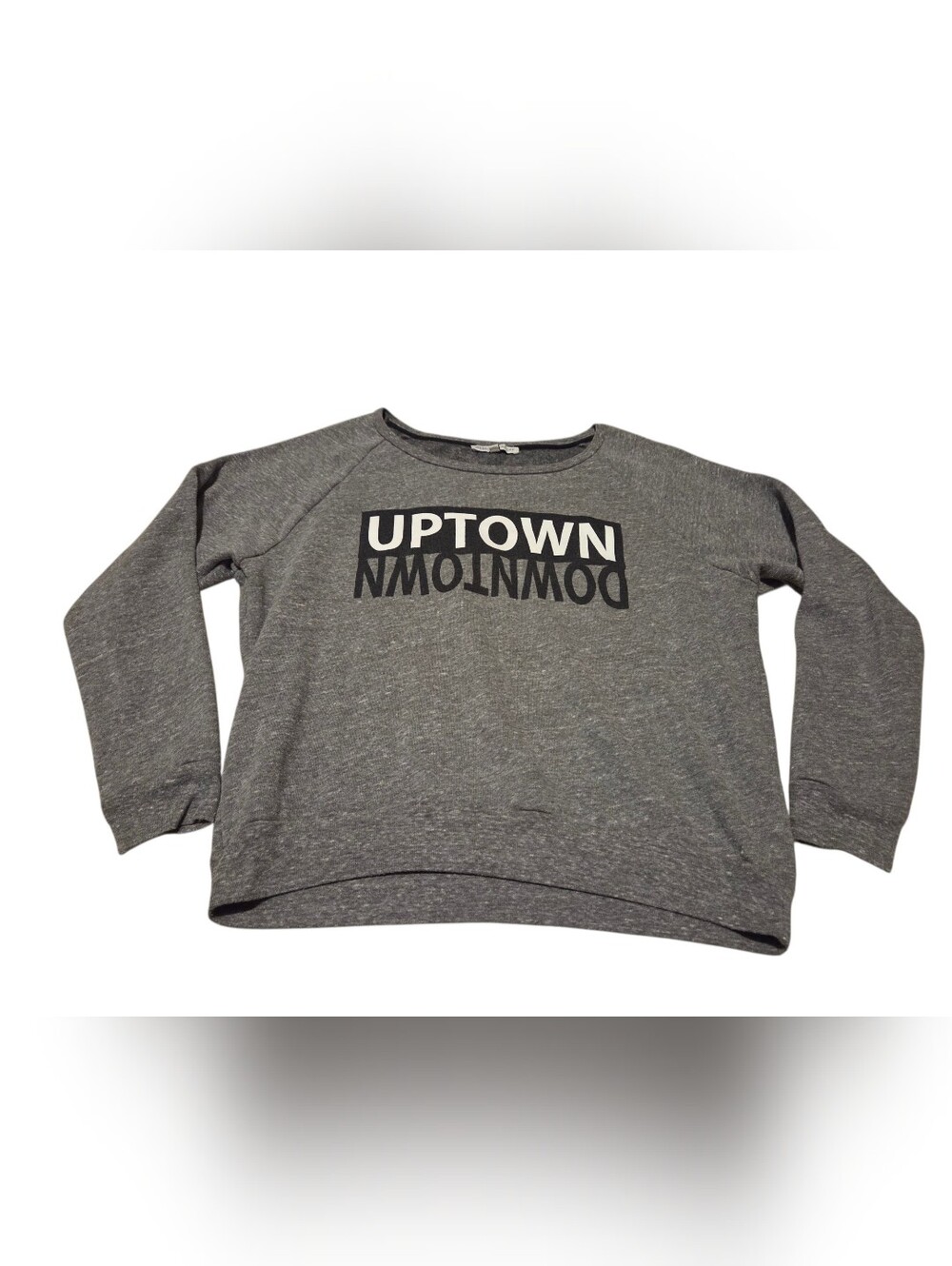 Rebecca Minkoff Gray Tri-Blend Uptown Downtown Graphic Crewneck Sweatshirt S
